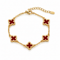 Clover Bracelet Burgundy