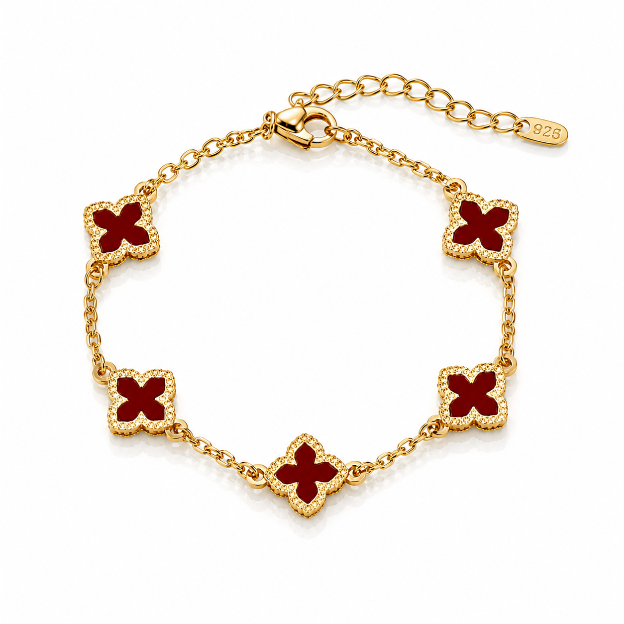 Clover Bracelet Burgundy