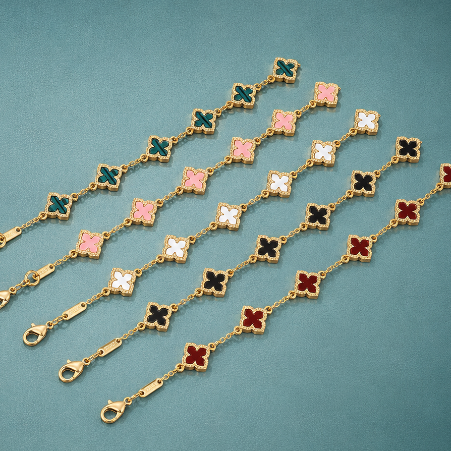 Clover Bracelet Burgundy