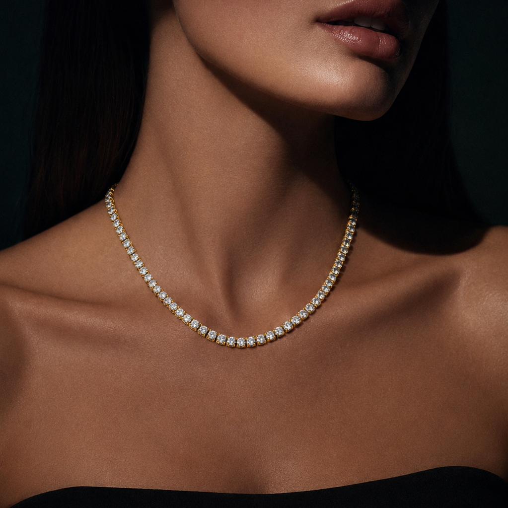 Tennis Necklace Silver