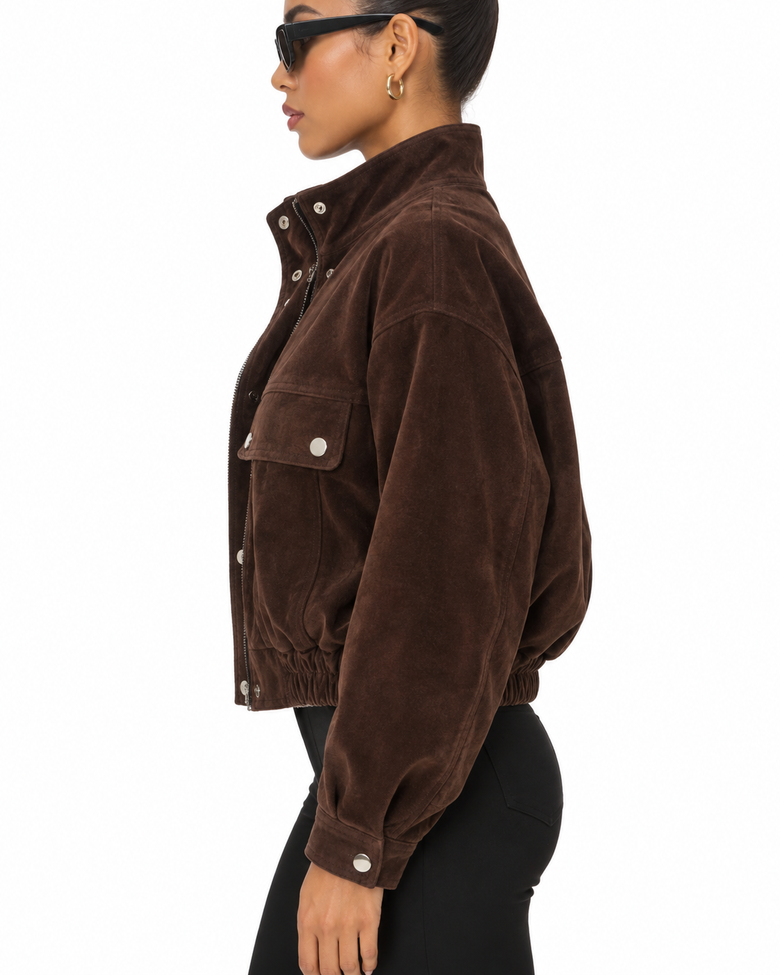Autumn Suede Bomber Jacket