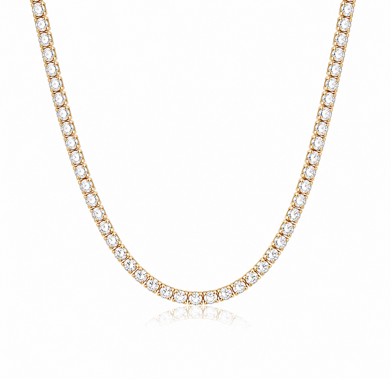 Tennis Necklace Gold