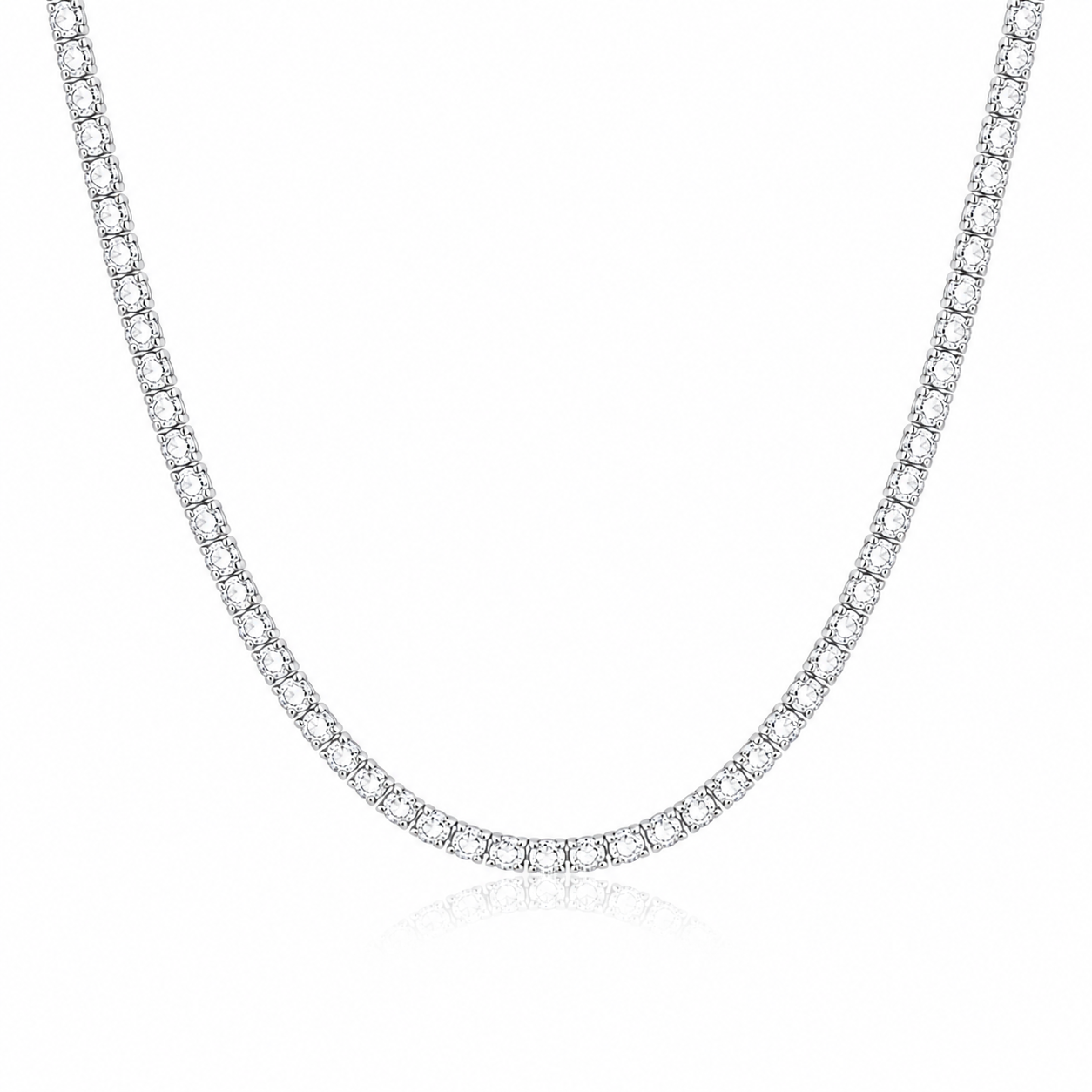 Tennis Necklace Silver